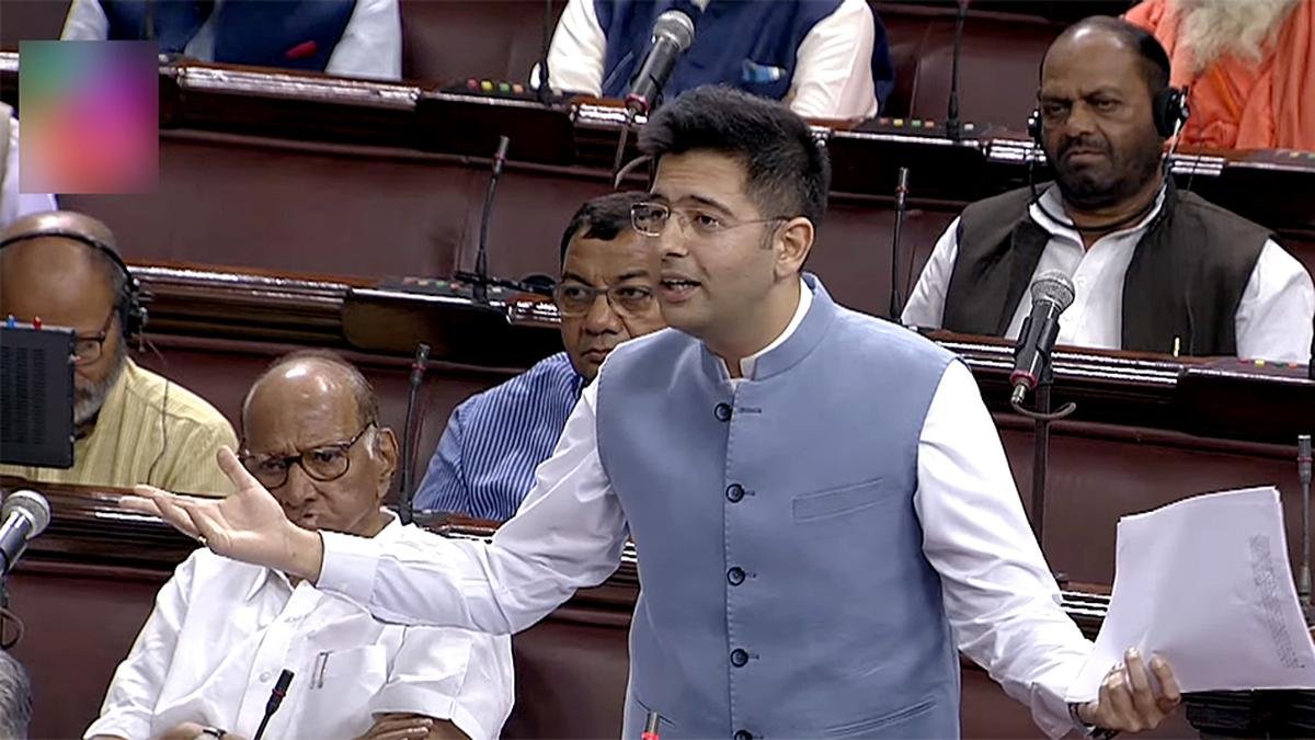 AAP MP Raghav Chadha suspended from Rajya Sabha