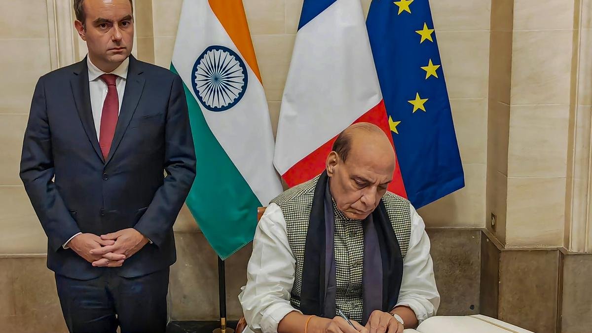 Defence Minister Rajnath Singh holds meeting with French counterpart Lecornu in Paris