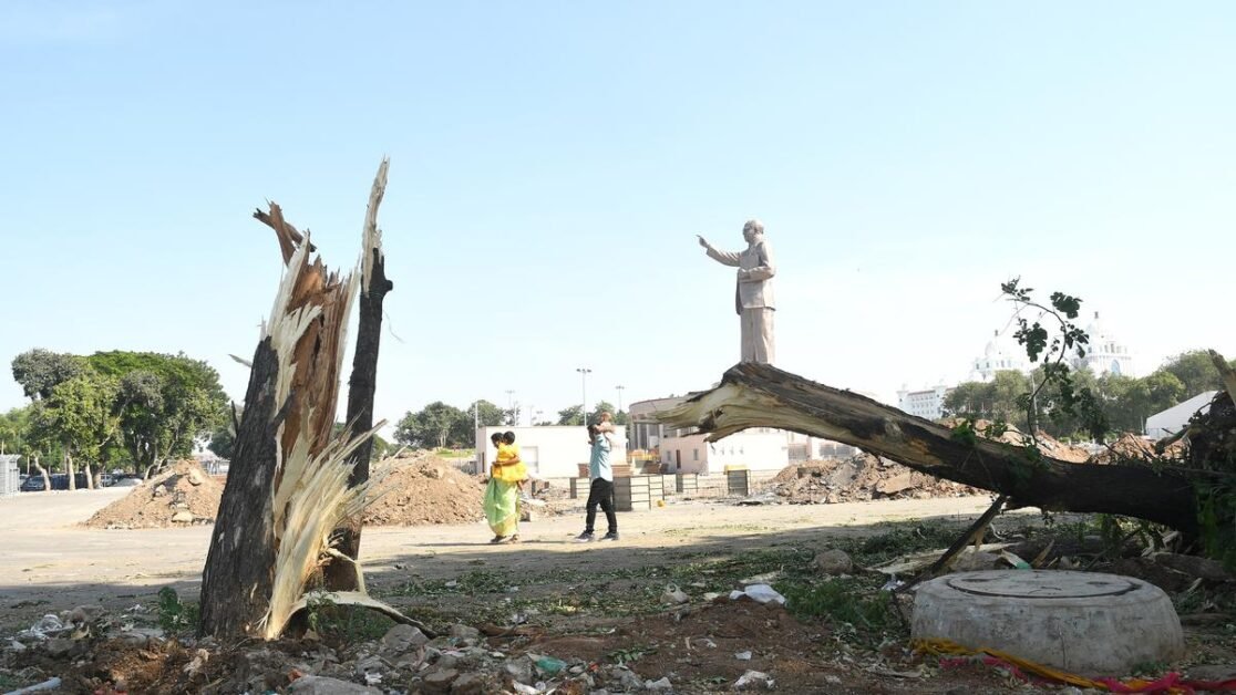 Trees felled for Formula-E racing event